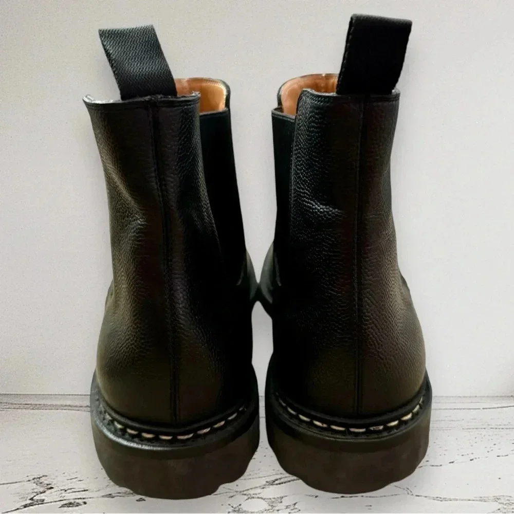 HESCHUNG Tremble Ankle Leather Boot Black Size 12